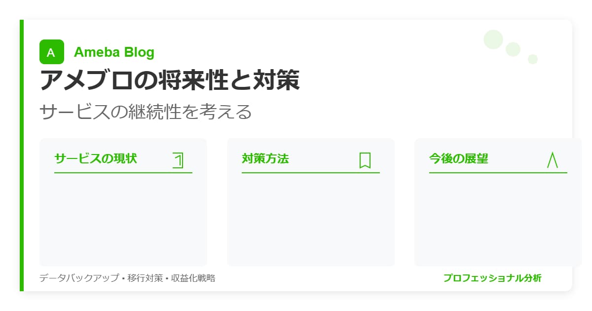 アメブロの将来性と対策！サービス終了の噂と対策方法を解説